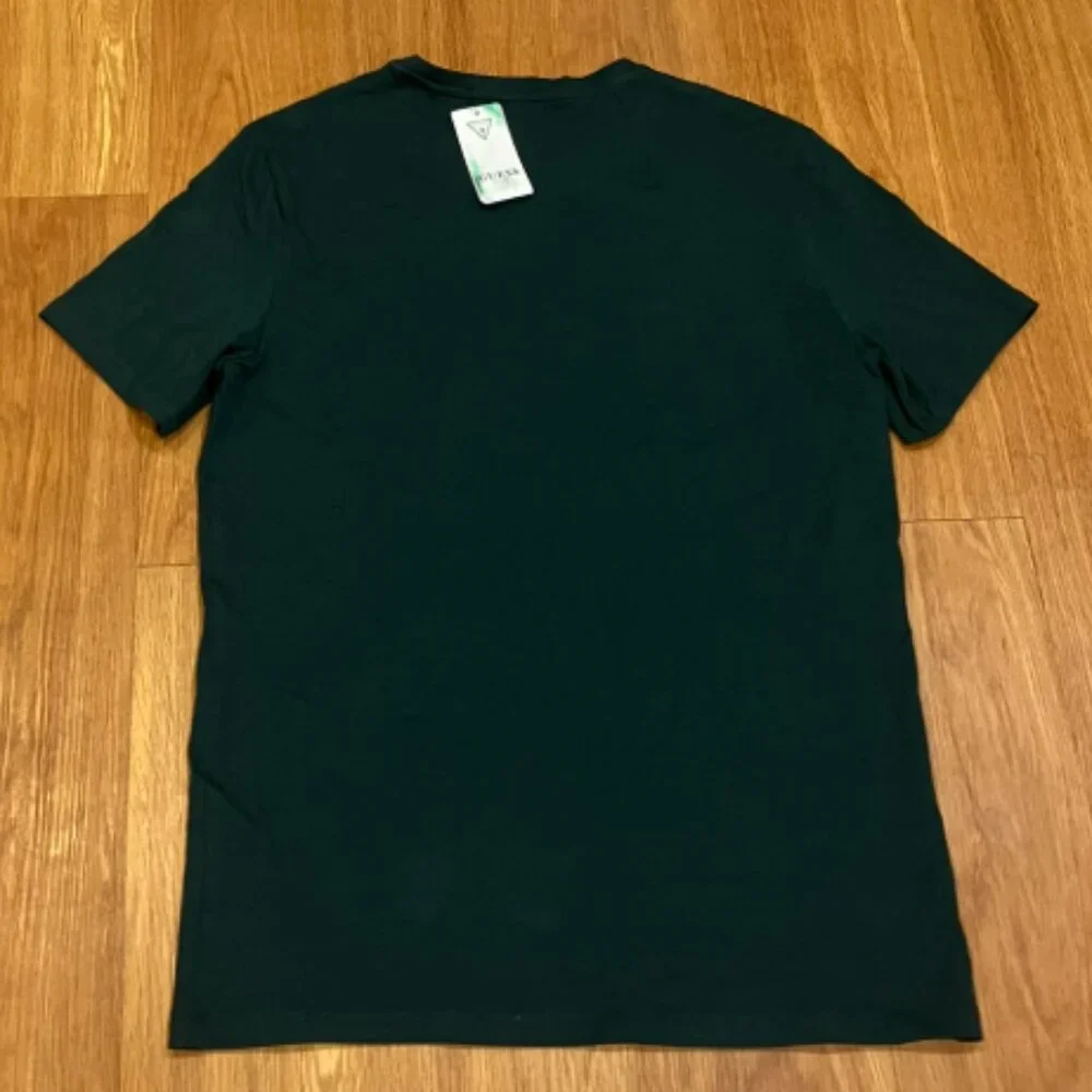 Guess Shiny Gel Triangle Tee Dark Jade Size M - Picture 4 of 5